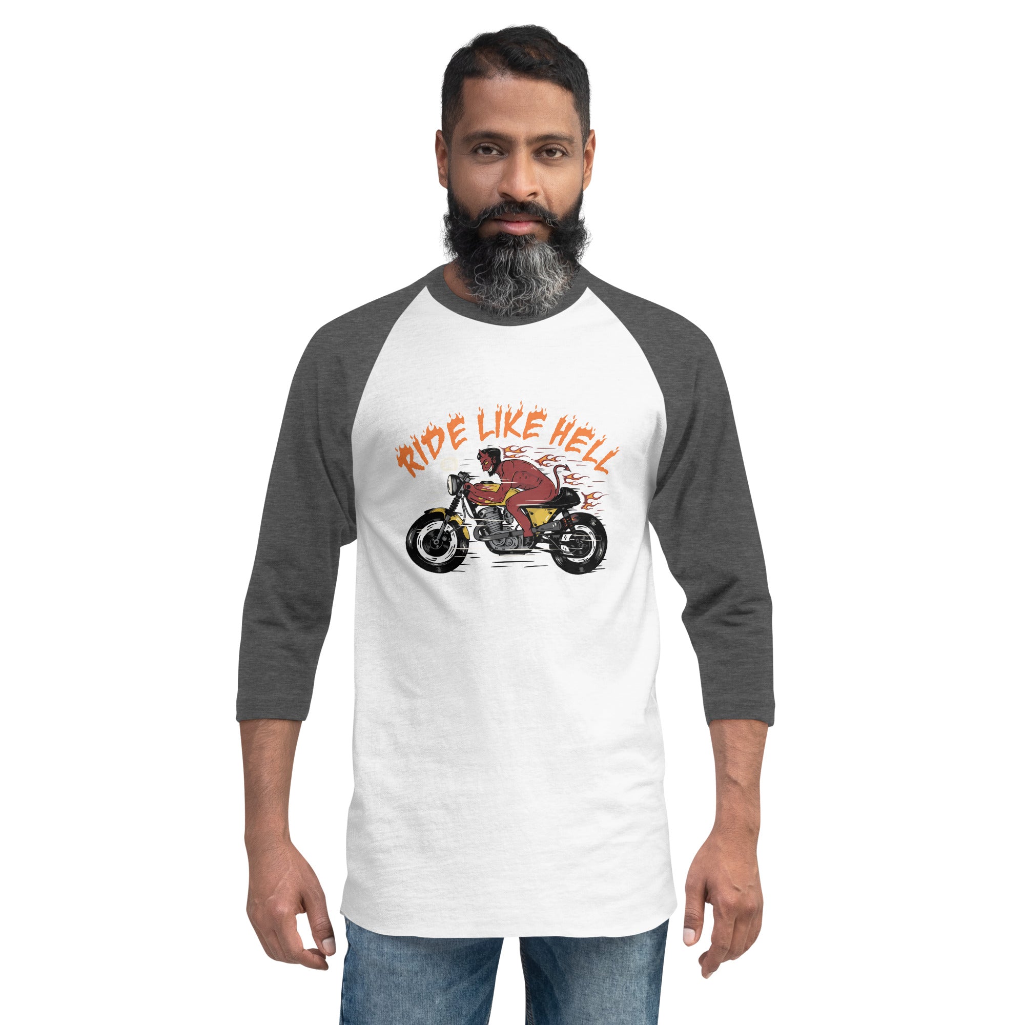 Ride Like Hell 3/4 sleeve raglan shirt
