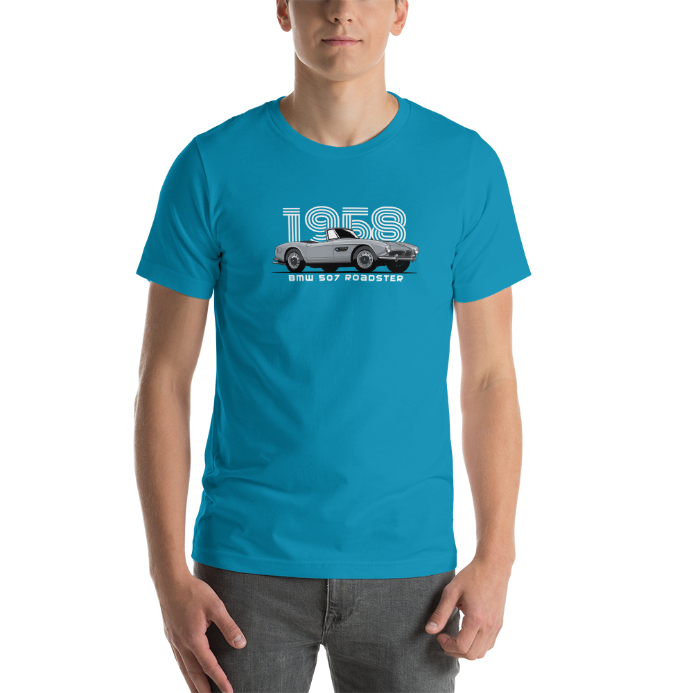 Image of 1958 BMW 507 Roadster T-Shirt - Open Top Classic Tee