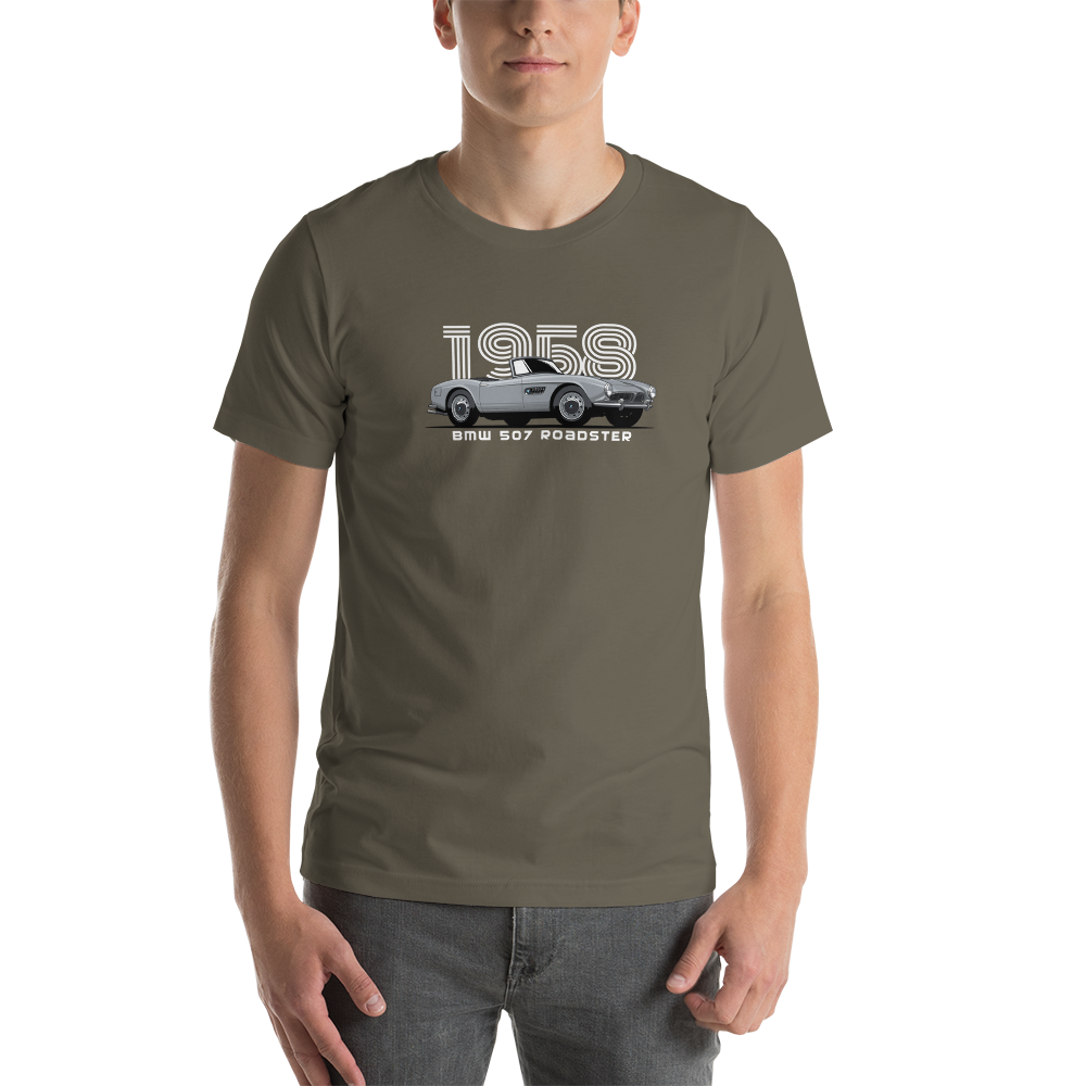 Image of 1958 BMW 507 Roadster T-Shirt - Open Top Classic Tee