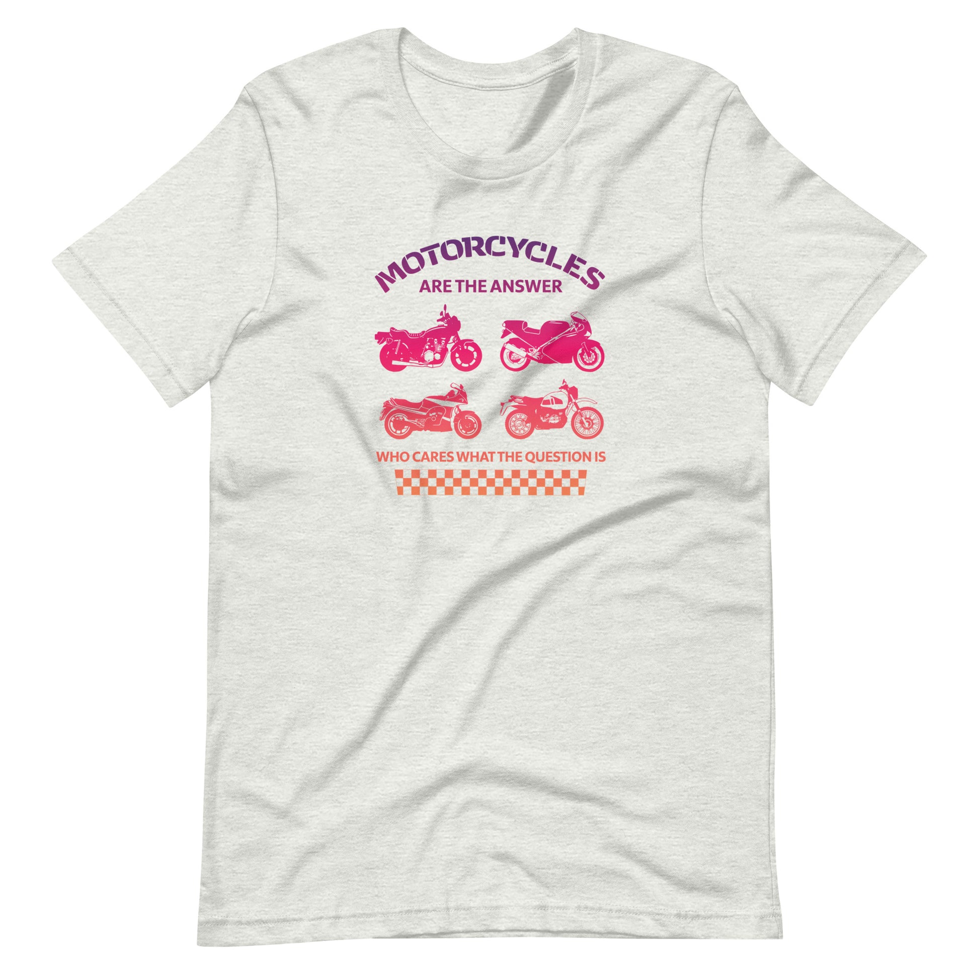 "Motorcycles Are the Answer" Tee Shirt - Red Gradient