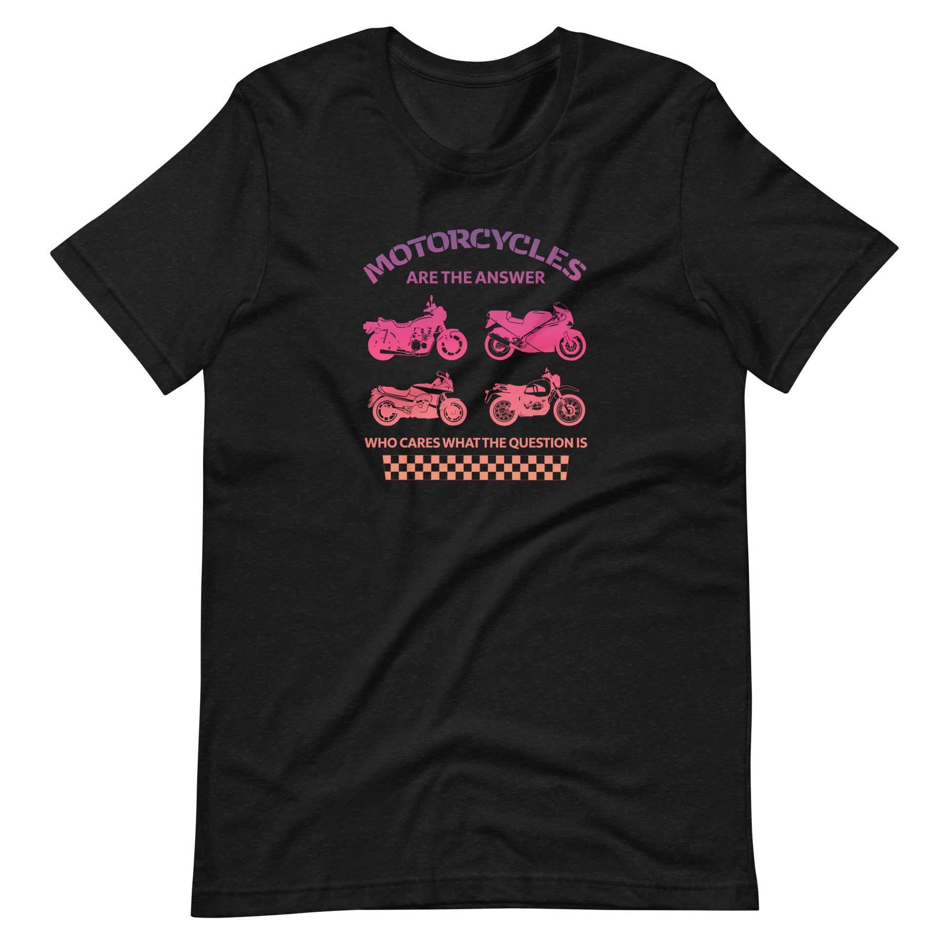 "Motorcycles Are the Answer" Tee Shirt - Red Gradient