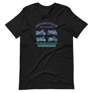 "Motorcycles Are The Answer" Blue Gradient