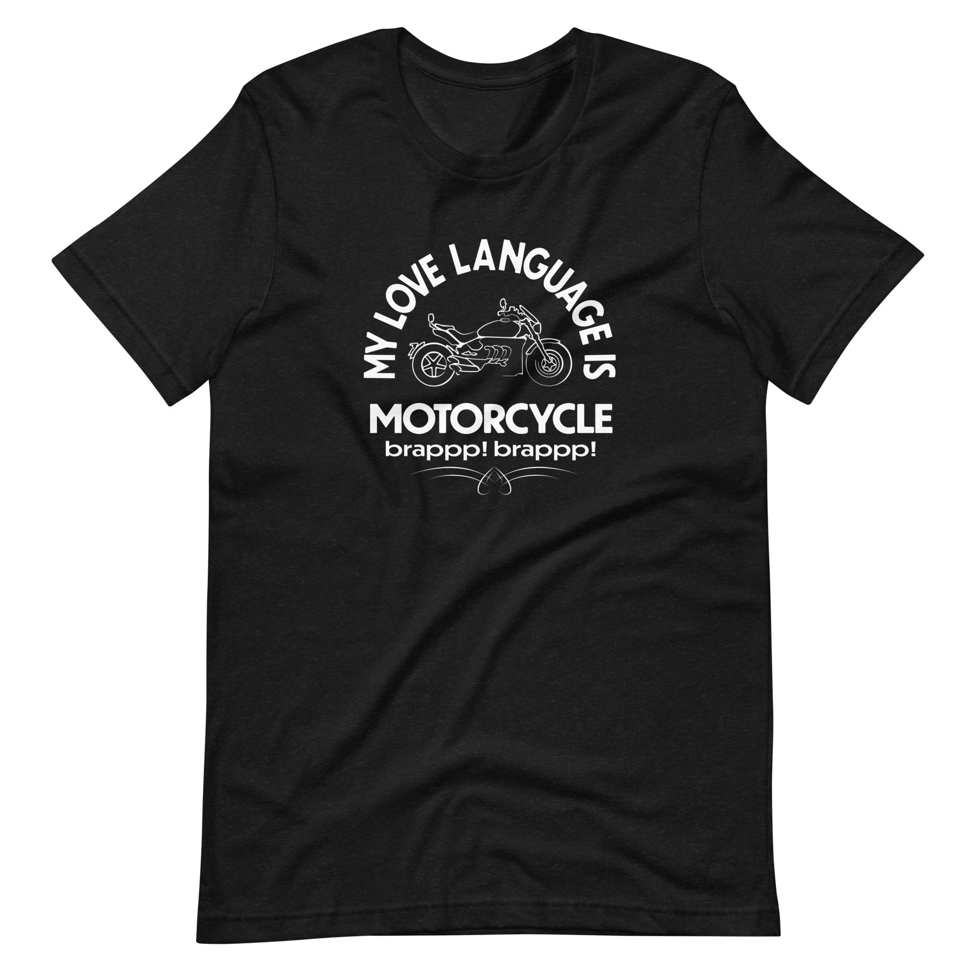 "My Love Language is Motorcycle" (Dark) Tee Shirt