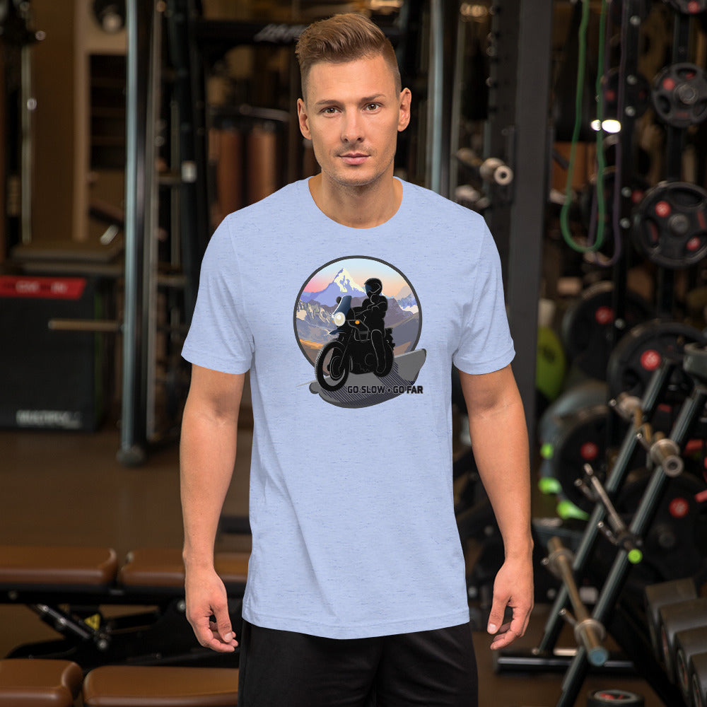 "Go Slow, Go Far" Adventure Motorcycle Rider (Color)