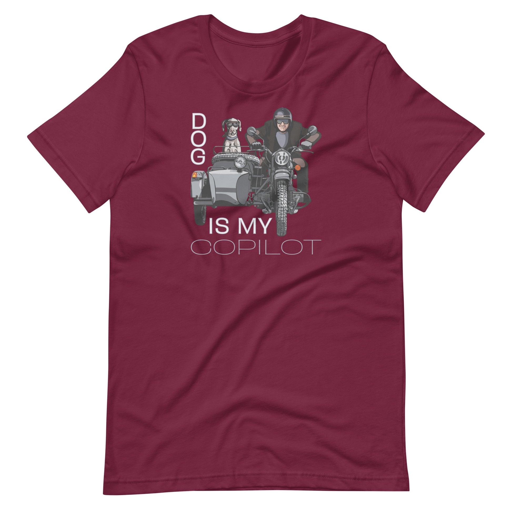 "Dog is My Co-Pilot" Motorcycle Tee Shirt - Color