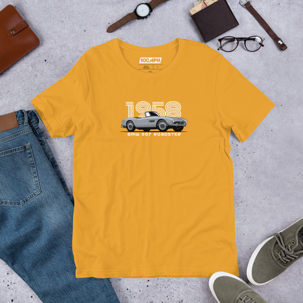 Image of 1958 BMW 507 Roadster T-Shirt - Open Top Classic Tee
