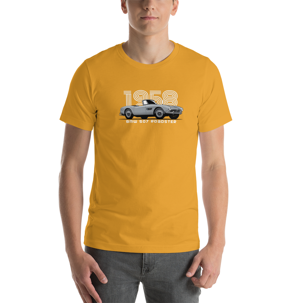 Image of 1958 BMW 507 Roadster T-Shirt - Open Top Classic Tee
