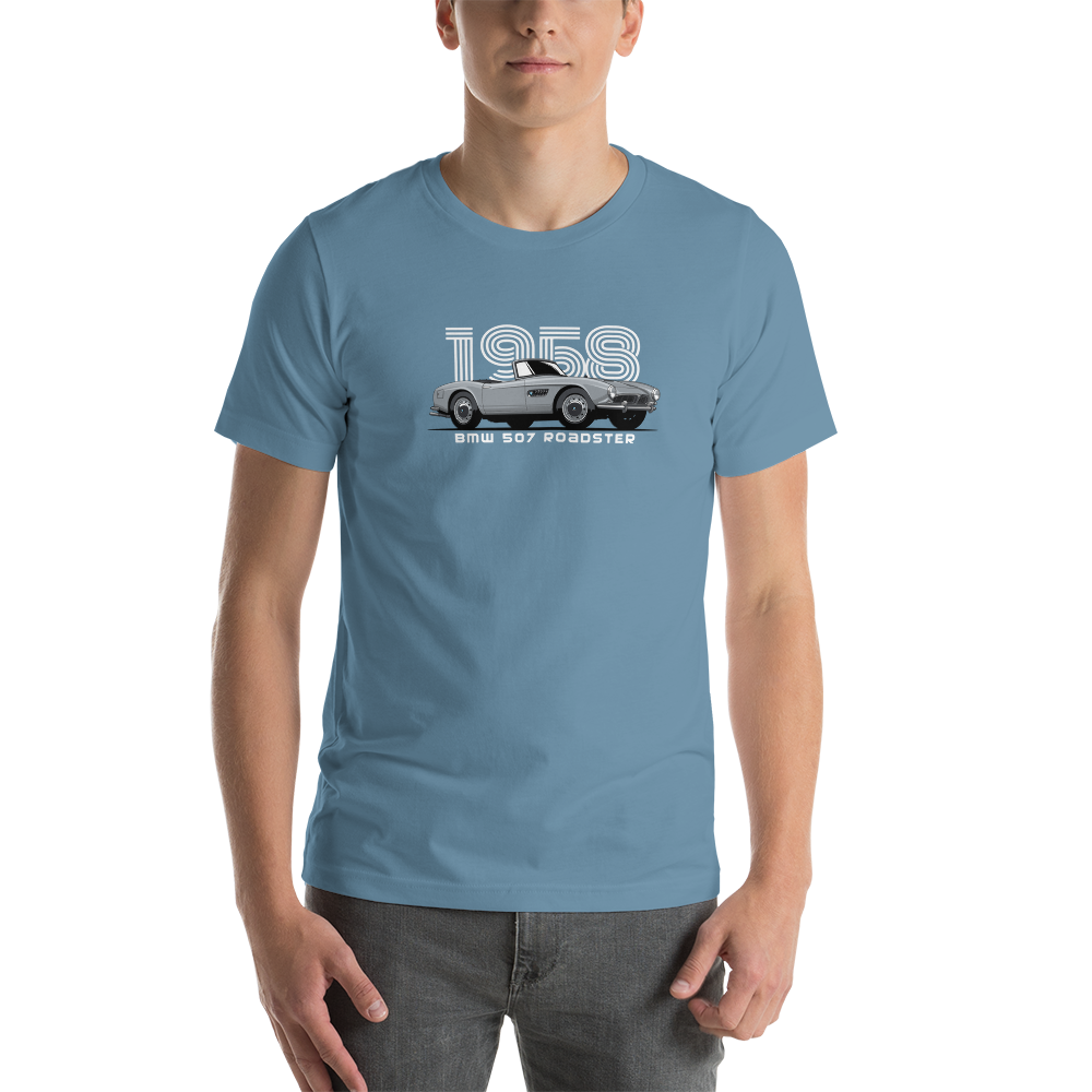 Image of 1958 BMW 507 Roadster T-Shirt - Open Top Classic Tee
