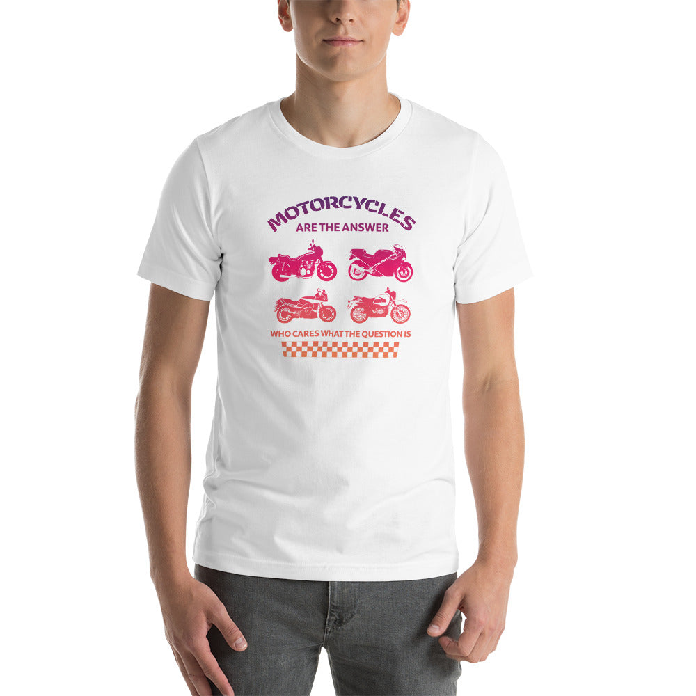 "Motorcycles Are The Answer" Red Gradient