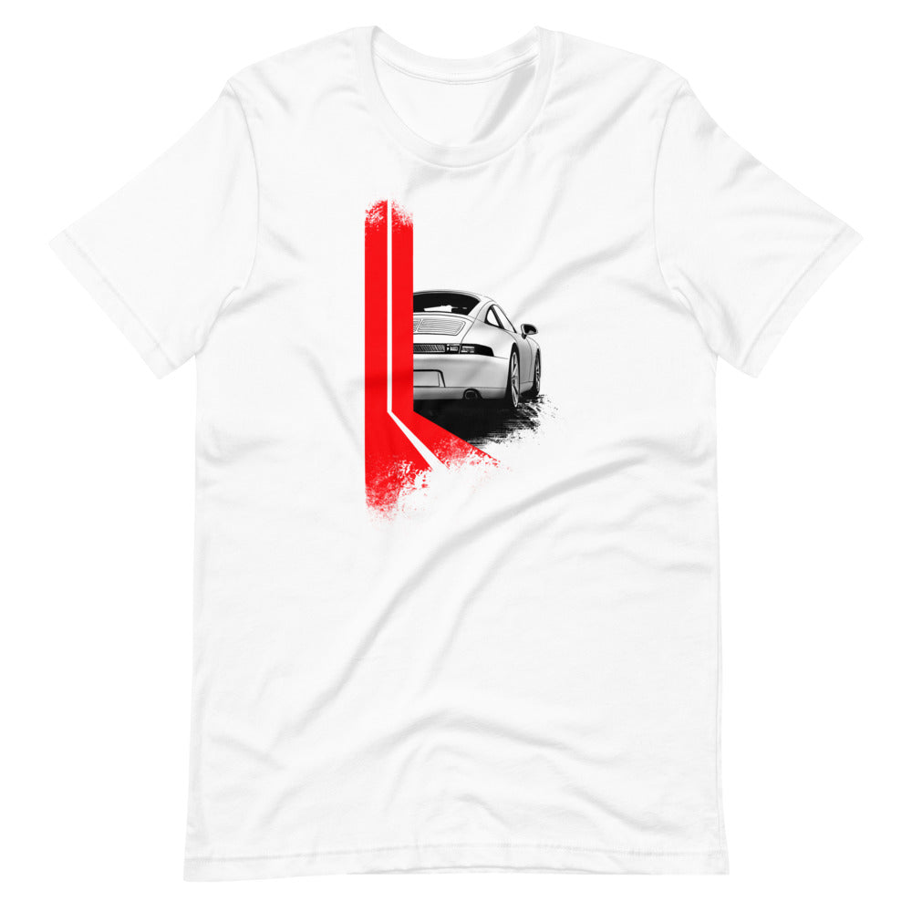 Flat Six / 993 Porsche 911 Tee-Shirt (Red)