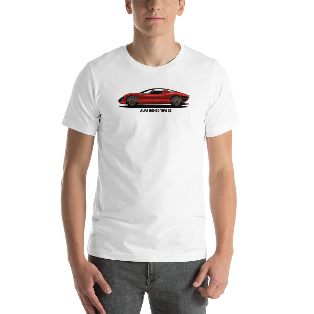 Image of Alfa Romeo 33 Stradale T-Shirt | Low & Sexy Alfa Tee