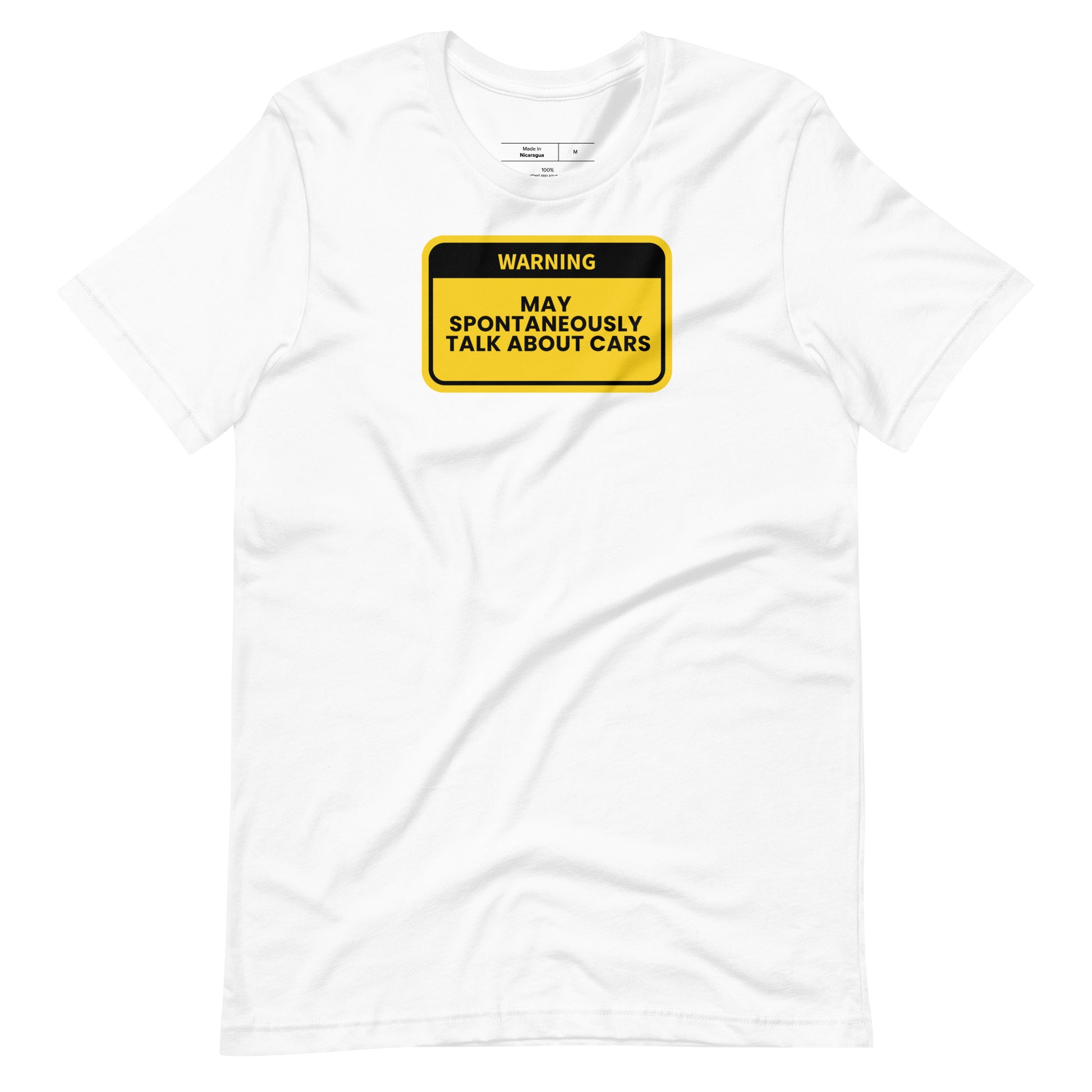 Warning May Spontaneously Talk About Cars T-Shirt