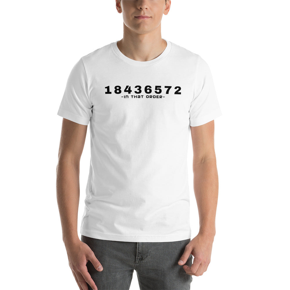 Image of 1-8-4-3-6-5-7-2 Firing Order T-Shirt