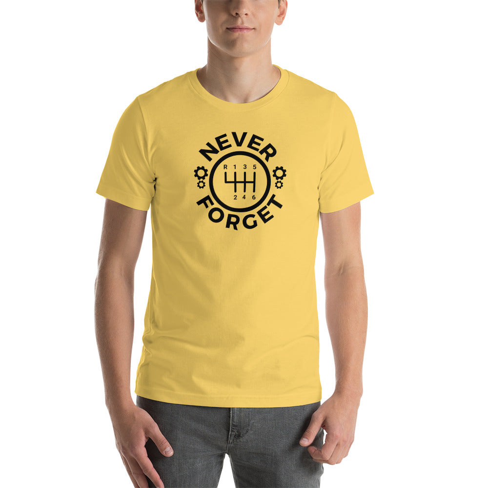 Image of Never Forget. Manual Gearbox T-Shirt